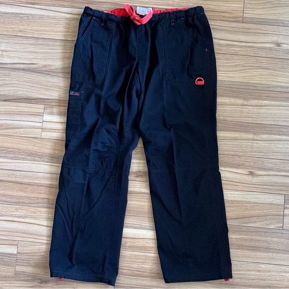 Koi Lindsey Black w/Red Scrub Pants XL Nursing Scubs